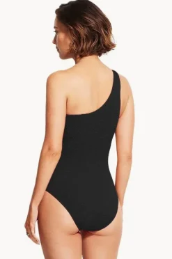 One Pieces|Seafolly Sea Dive One Shoulder One Piece Black