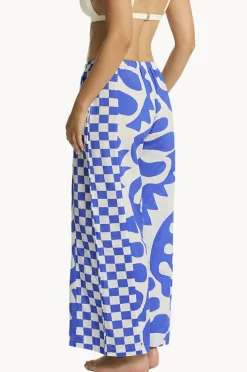 Pants|Sea Level Seascape Panelled Surf Pant Blue