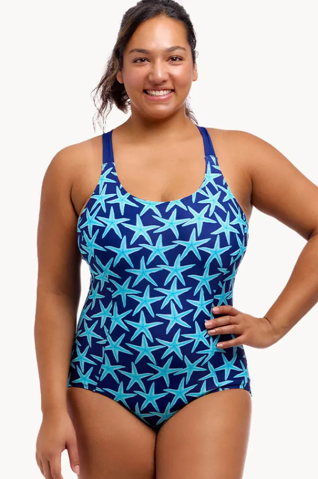 One Pieces|Funkita See Stars Brace Me Back One Piece Navy/blue
