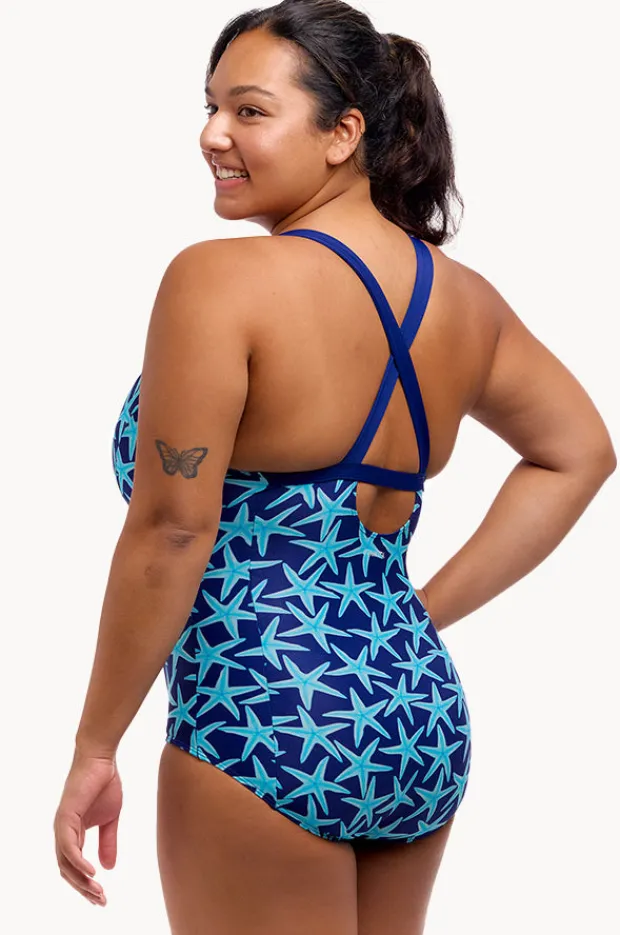 One Pieces|Funkita See Stars Brace Me Back One Piece Navy/blue