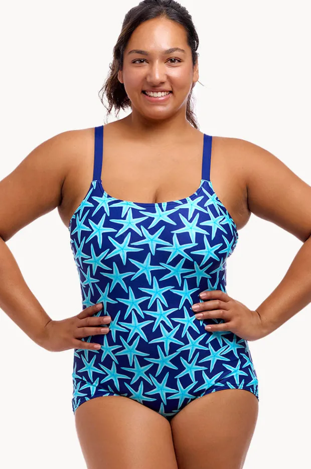 One Pieces|Funkita See Stars Scoop Neck One Piece Navy/blue