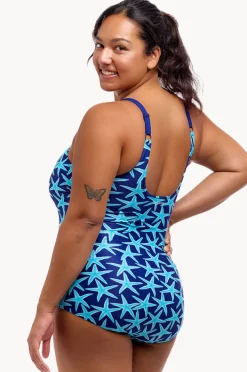 One Pieces|Funkita See Stars Scoop Neck One Piece Navy/blue