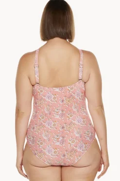 One Pieces|Capriosca Seychelles Keyhole High Neck One Piece Coral