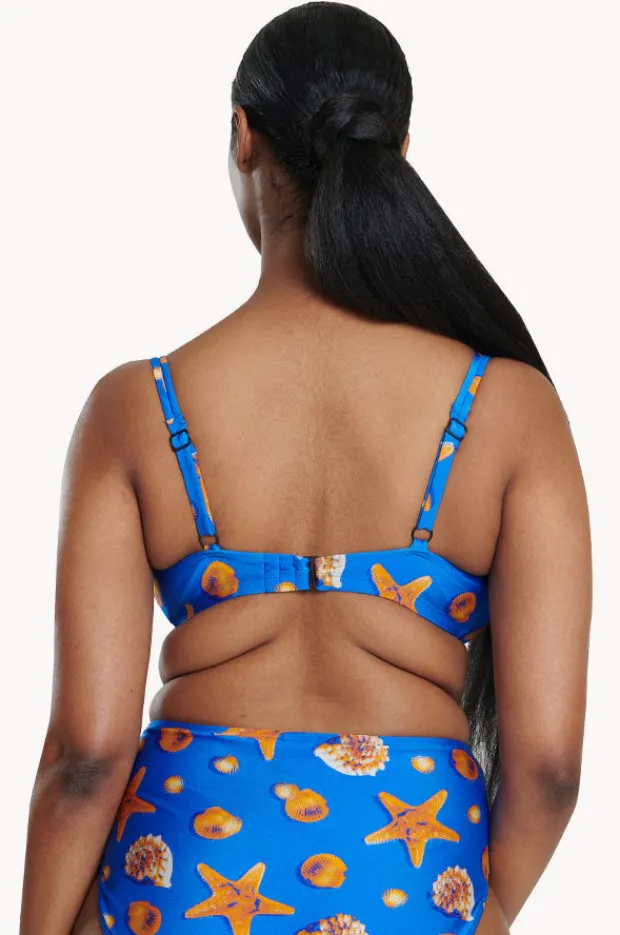 Bikini Tops|Raq Apparel Shell FF/G Cup Balconette Bra Blue