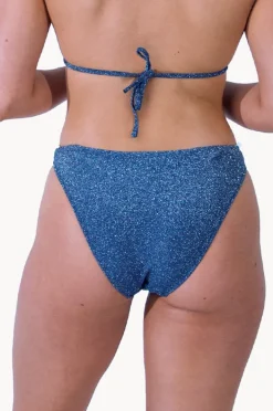 Bottoms|Base Swim Shimmer Hipster High Leg Pant Midnight