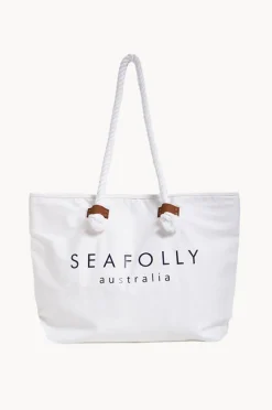 Beach Bags|Bags|Seafolly Ship Sail Tote White