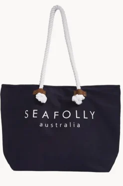 Beach Bags|Bags|Seafolly Ship Sail Tote Indigo