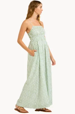 Dresses|Seafolly Shirred Midi Dress Sage