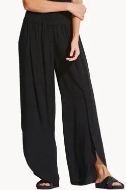 Pants|Seafolly Shirred Waist Wrap Pant BLACK