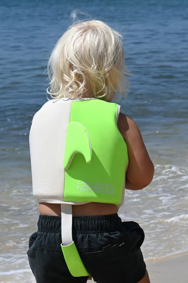 Floaties & Swim Aids|Floaties & Swim Aids|Sunny Life Shred Shark Swim Vest 1-2 Years Green