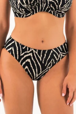 Bottoms|Fantasie Silhouette Island Mid Rise Brief Black/Cream