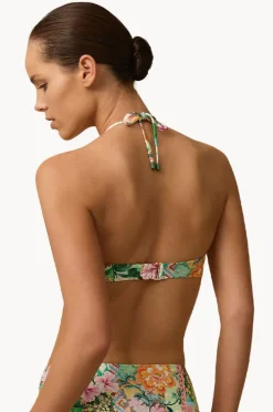 Bikini Tops|Monte u0026 Lou Simi DD/E Cup Coral Edge Bandeau Multi