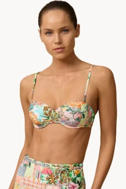 Bikini Tops|Monte u0026 Lou Simi Gathered Balconette Bra Multi