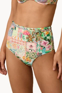 Bottoms|Monte u0026 Lou Simi High Waist Belted Retro Pant Multi