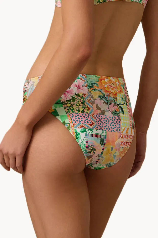 Bottoms|Monte u0026 Lou Simi Mid Rise Ruched Pant Multi