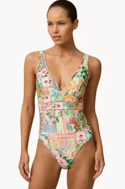 One Pieces|Monte u0026 Lou Simi Fit V One Piece Multi
