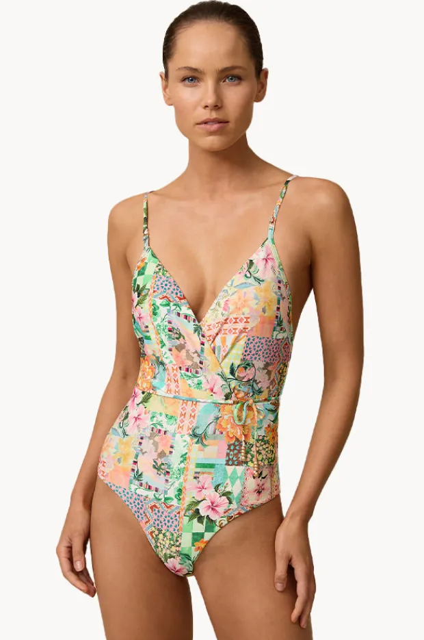 One Pieces|Monte u0026 Lou Simi Wrap One Piece Multi