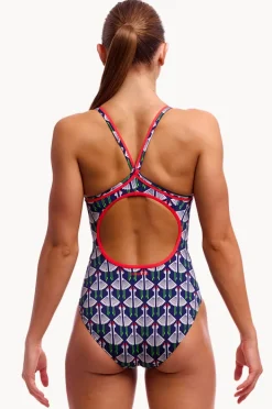 One Pieces|Funkita Sitting Duck Diamond Back One Piece Navy/white