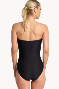 One Pieces|Jantzen Sky High Bar Bandeau One Piece BLACK