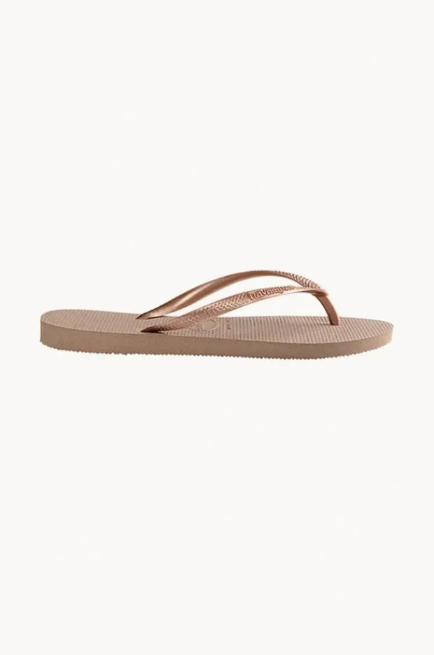 Footwear|Havaianas Slim Metallic Thong Rose gold