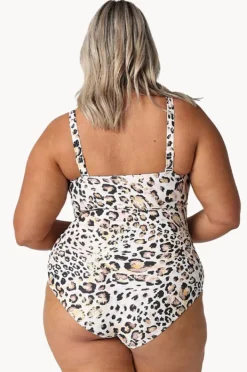 One Pieces|Capriosca Snow Bandeau One Piece Leopard