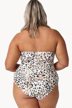 One Pieces|Capriosca Snow Bandeau One Piece Leopard