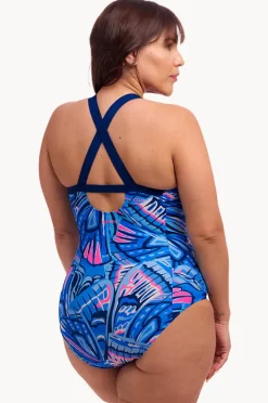 One Pieces|Funkita Soaring Hi Brace Me Back One Piece Blue/pink