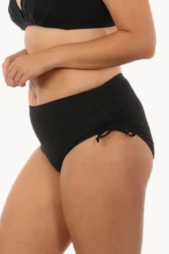 Bottoms|24th And Ocean Solid Adjustable High Waist Pant (18-24) BLACK