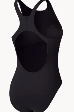 One Pieces|Speedo Solid High Neck One Piece BLACK