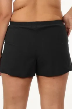 Boardshorts|Maxine Solid Plus Size Boardshort BLACK