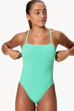 One Pieces|Speedo Solid V-back 2.0 One Piece Aqua