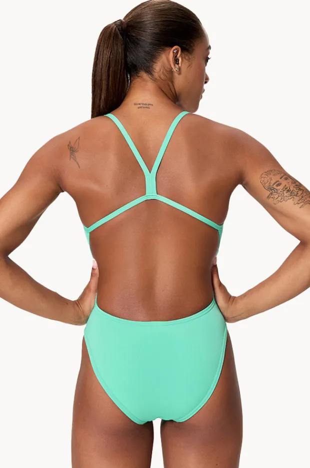 One Pieces|Speedo Solid V-back 2.0 One Piece Aqua