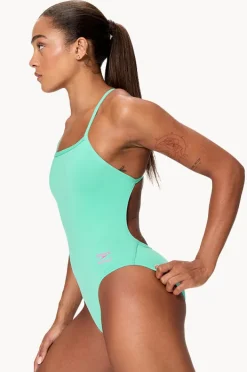 One Pieces|Speedo Solid V-back 2.0 One Piece Aqua
