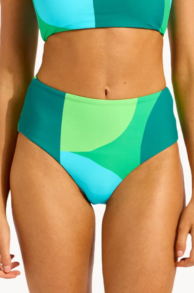 Bottoms|Seafolly Sorrento High Waisted Pant Vivid green