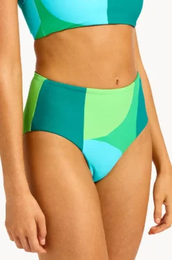 Bottoms|Seafolly Sorrento High Waisted Pant Vivid green