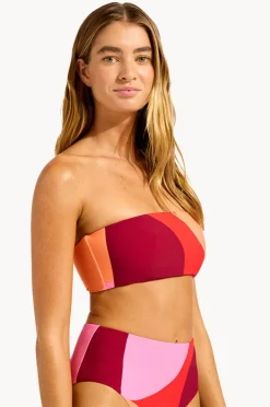 Bikini Tops|Seafolly Sorrento Reversible Tube Top Flame