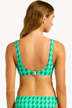 Bikini Tops|Seafolly Sorrento Ring Front Tank Vivid green