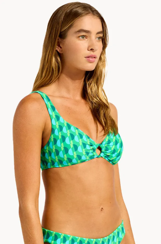 Bikini Tops|Seafolly Sorrento Ring Front Tank Vivid green