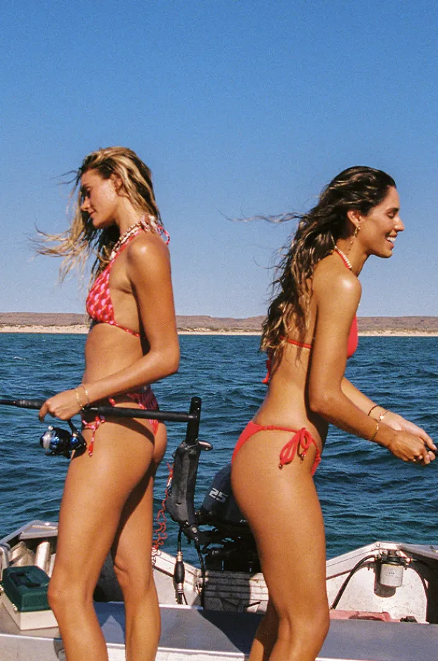 Bottoms|Seafolly Sorrento Tie Side Rio Pant Flame