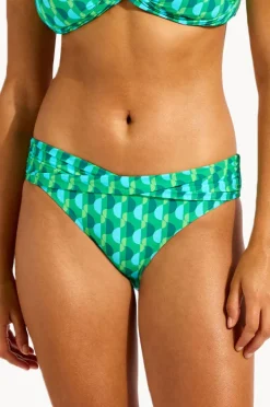 Bottoms|Seafolly Sorrento Twist Band Hipster Vivid green
