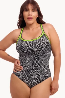 One Pieces|Funkita Space Signals Locked In Lucy One Piece Black/white