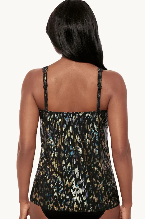 Tankini Tops|Miraclesuit Sparkle Plenty Mirage Tankini Separate Black/gold
