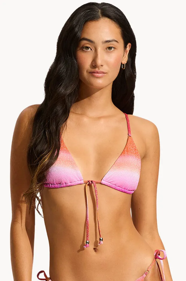 Bikini Tops|Seafolly Spectrum Slide Tri Hot pink