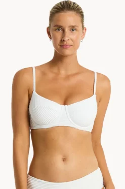 Bikini Tops|Sea Level Spinnaker Balconette Bra White