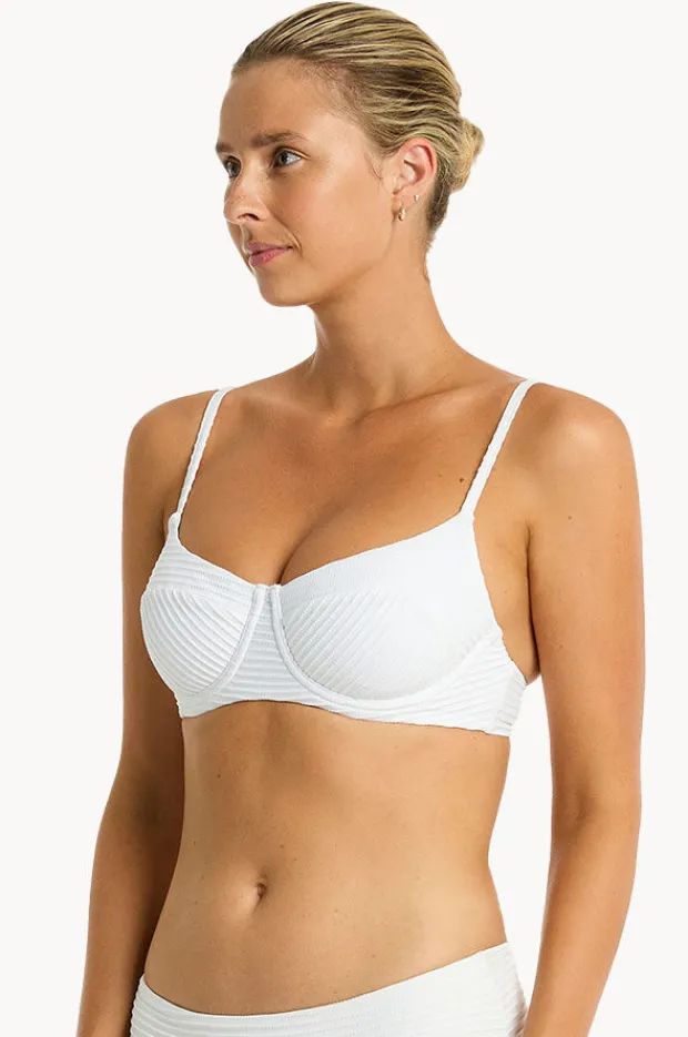 Bikini Tops|Sea Level Spinnaker Balconette Bra White