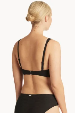 Bikini Tops|Sea Level Spinnaker Cross Front Bra Black