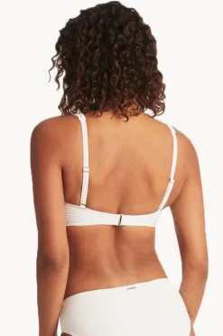 Bikini Tops|Sea Level Spinnaker Cross Front Bra White