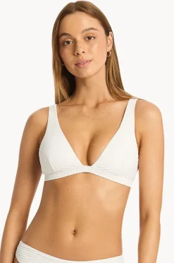 Bikini Tops|Sea Level Spinnaker Longline Bralette White