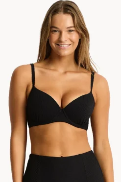 Bikini Tops|Sea Level Spinnaker Moulded Underwire Bra Black