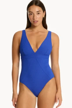 One Pieces|Sea Level Spinnaker Panel Line One Piece Cobalt